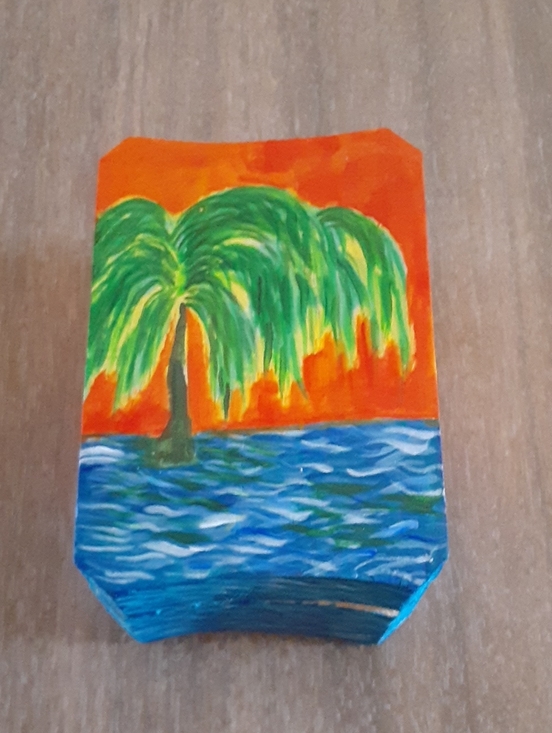 Hand-painted by @neststopoosh Other - Hand-Painted Wooden Trinket Box - weeping willow
